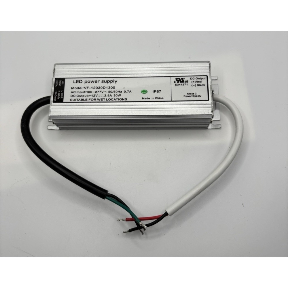 VF-12030D1300‎ CONSTANT VOLTAGE OUTDOOR LED DRIVER 30W 12V OUTPUT 100-277V INPUT